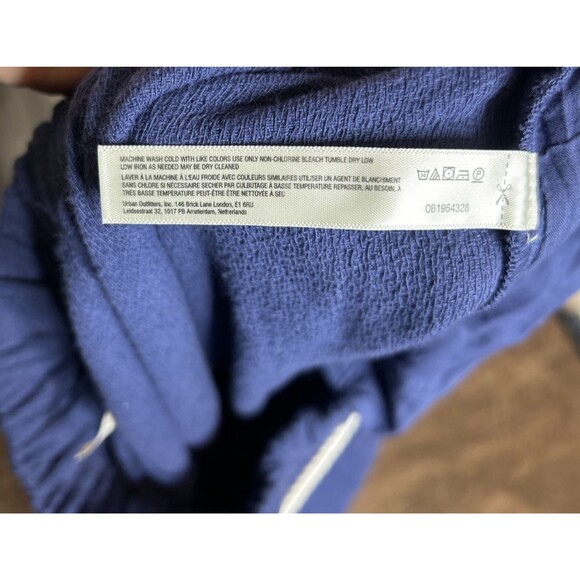 Free People Kayden Barrel Pants Size S Harem Wide Leg Cotton Gypsy Blue - Picture 8 of 10